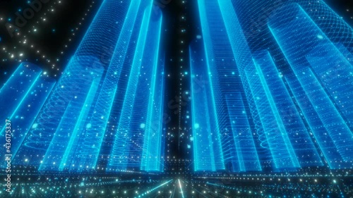This is a traffic stock graphic that shows the digital landscape of the city.