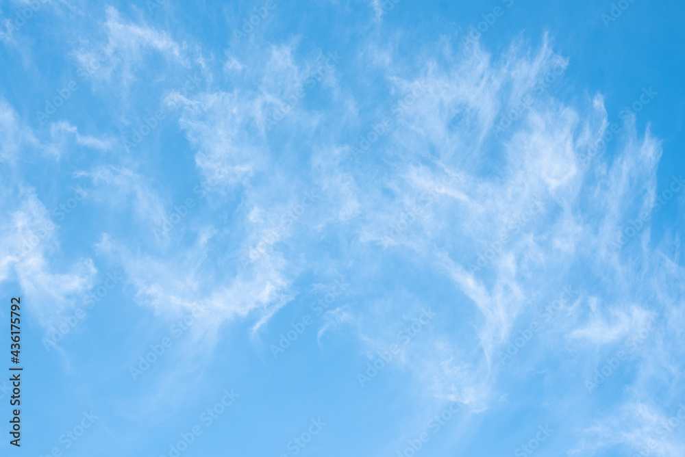 Fototapeta premium clear blue sky with light clouds soft focus