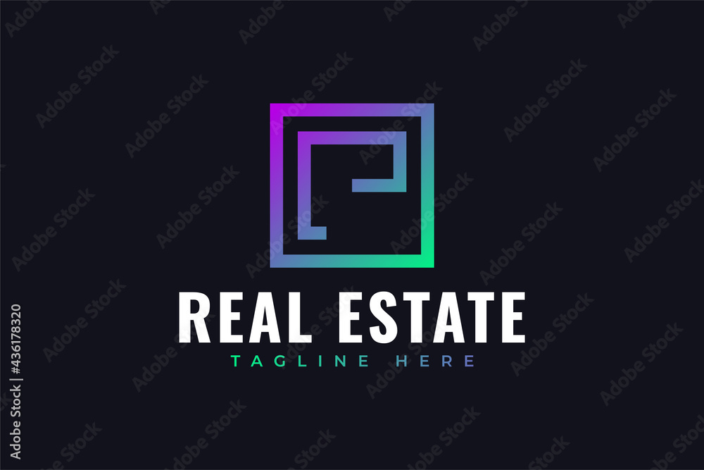Initial Letter P Logo Design in Colorful Gradient in Line Style. Usable For Business or Technology Logos Initial Letter P Logo Design in Colorful Gradient in Line Style. Usable For Business or Technology Logos