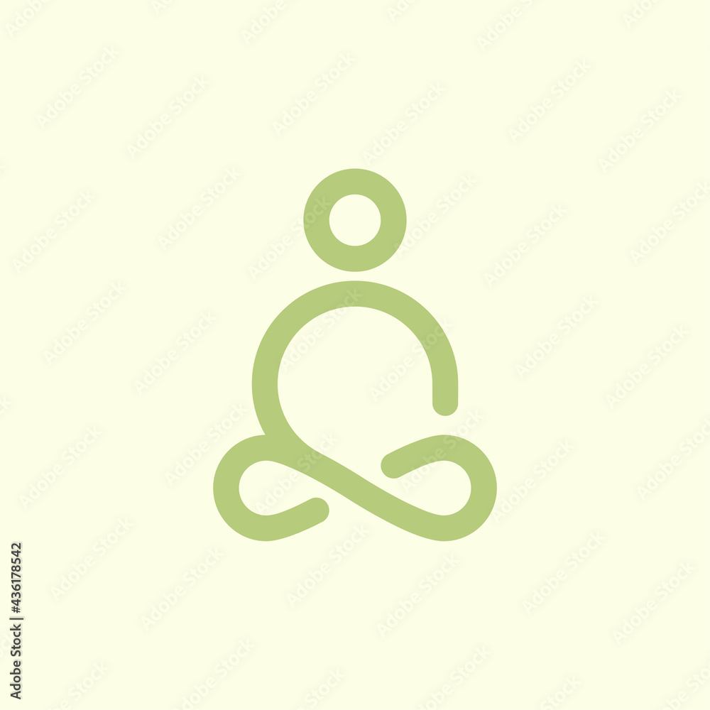 Vector Yoga Zen Logo Simple Vector Yoga Zen Logo Simple