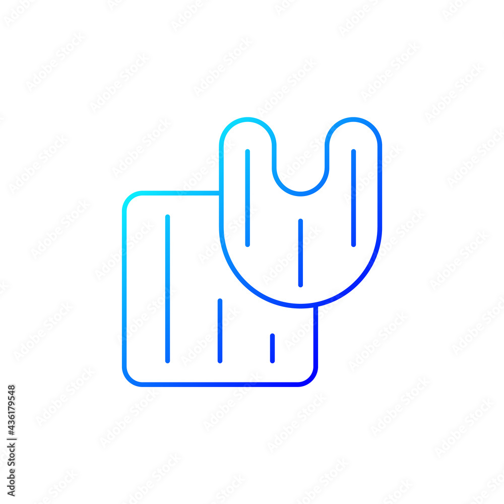 Bathroom rug set gradient linear vector icon. Toilet mat. Shower carpet. Textile products, household cloths. Thin line color symbols. Modern style pictogram. Vector isolated outline drawing Bathroom rug set gradient linear vector icon. Toilet mat. Shower carpet. Textile products, household cloths. Thin line color symbols. Modern style pictogram. Vector isolated outline drawing