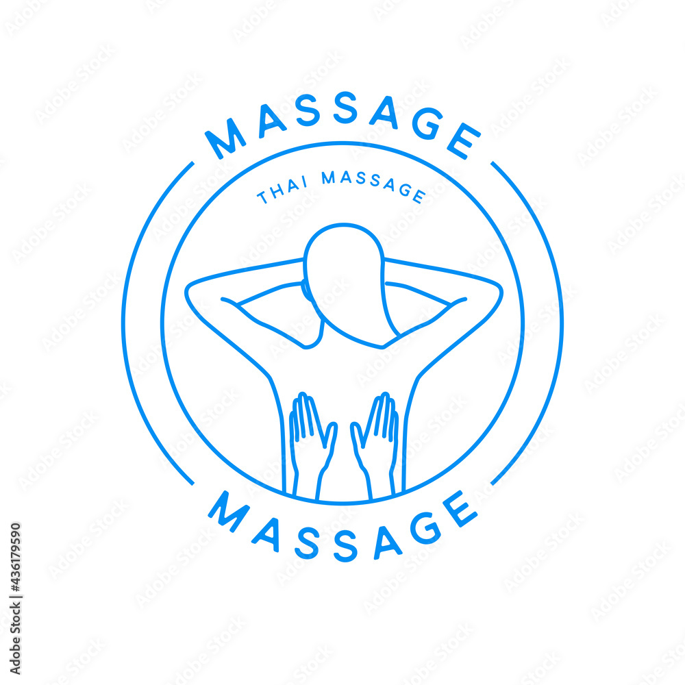 Massage logo. Thai massage label for beauty company Stock-vektor | Adobe  Stock