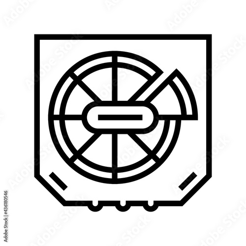 pizza box line icon vector. pizza box sign. isolated contour symbol black illustration