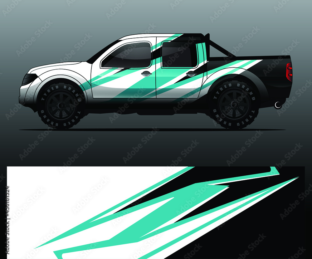 Truck decal graphic wrap vector, abstract background Truck decal graphic wrap vector, abstract background
