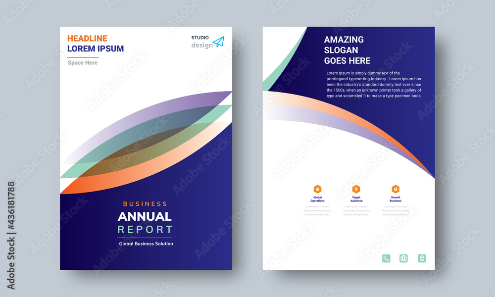 Annual Report design Layout Multipurpose use for any Project, annual report, Brochure, flyer, Poster, Booklet, etc.