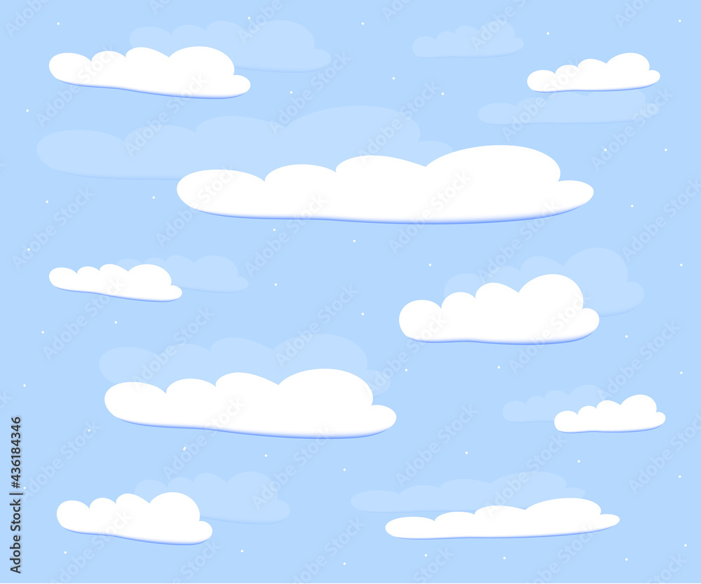 Background cartoon cute cloudy sky. Background cartoon cute cloudy sky.