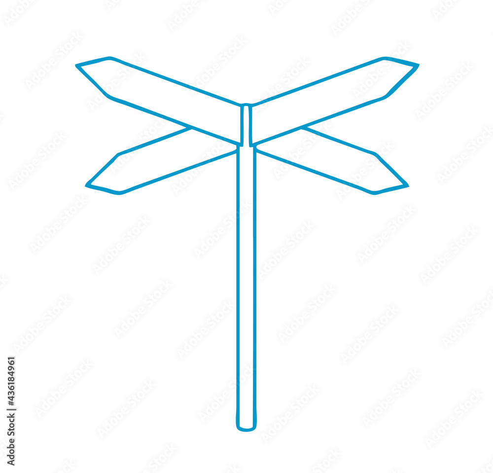 Icon von Wegweiser mit vielen leeren Schildern Icon von Wegweiser mit vielen leeren Schildern