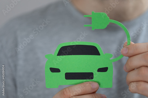 car green paper cut out eco