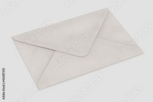 Realistic 3D Render of Paper Envelope