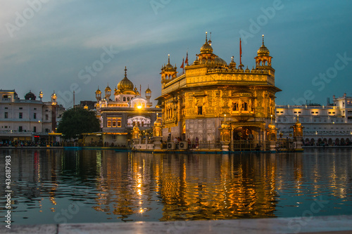 The Golden Temple, also known as Harmandir Sahib, meaning "everyone's temple or house" or Darbār Sahib, meaning "exalted court", is a Gurdwara located in the city of Amritsar, Punjab, India.