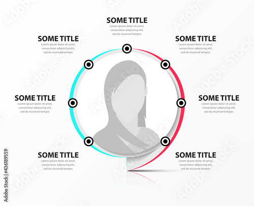 Infographic design template. Creative concept with 7 steps