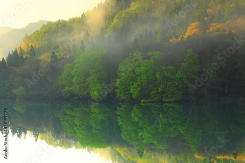 岩手県西和賀町　新緑の錦秋湖 © yspbqh14