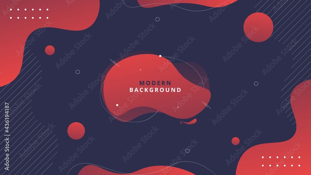 Modern Abstract Dark Red Fluid Element Background. Can Be Used For Banner, Cover, Motion, Wallpaper Or Presentation.
