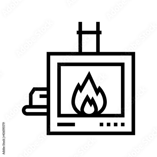 individual cremation line icon vector. individual cremation sign. isolated contour symbol black illustration