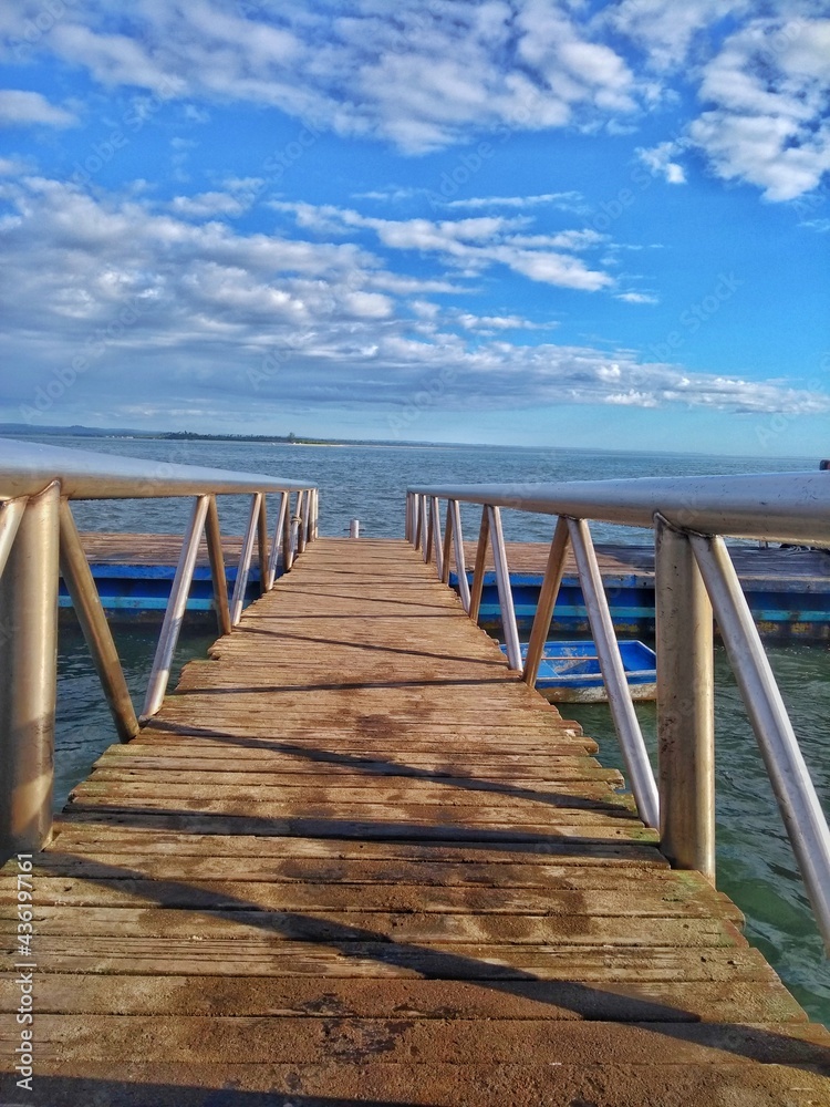 wooden pier on the sea wooden pier on the sea