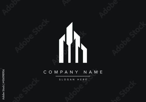 Modern and creative logo design of appartment or real estate building