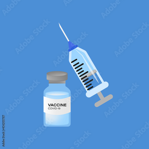 vaccine bottle with syringe