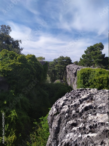 ruins of the castle in the mountains