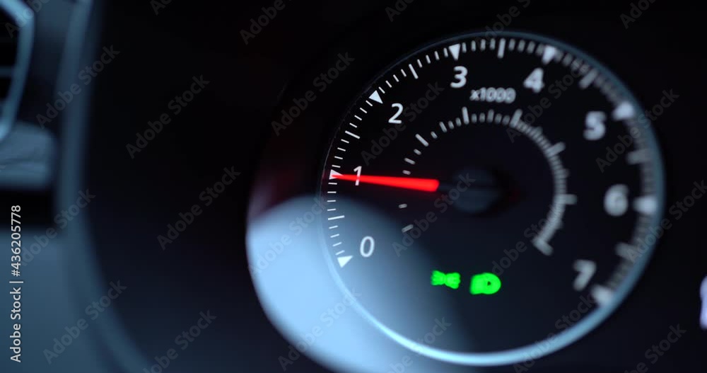 The car pics up speed, the load on the engine, tachometer. the car dashboard lights up with