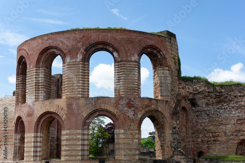 The Trier Imperial Baths are a large Roman bath complex in Trier, Germany. It is designated as part of the Roman Monuments, Cathedral of St. Peter in Trier UNESCO World Heritage.