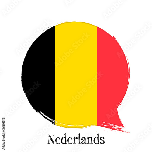 Nederlands, Belgian flag, vector illustration