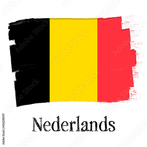Nederlands, Belgian flag, vector illustration