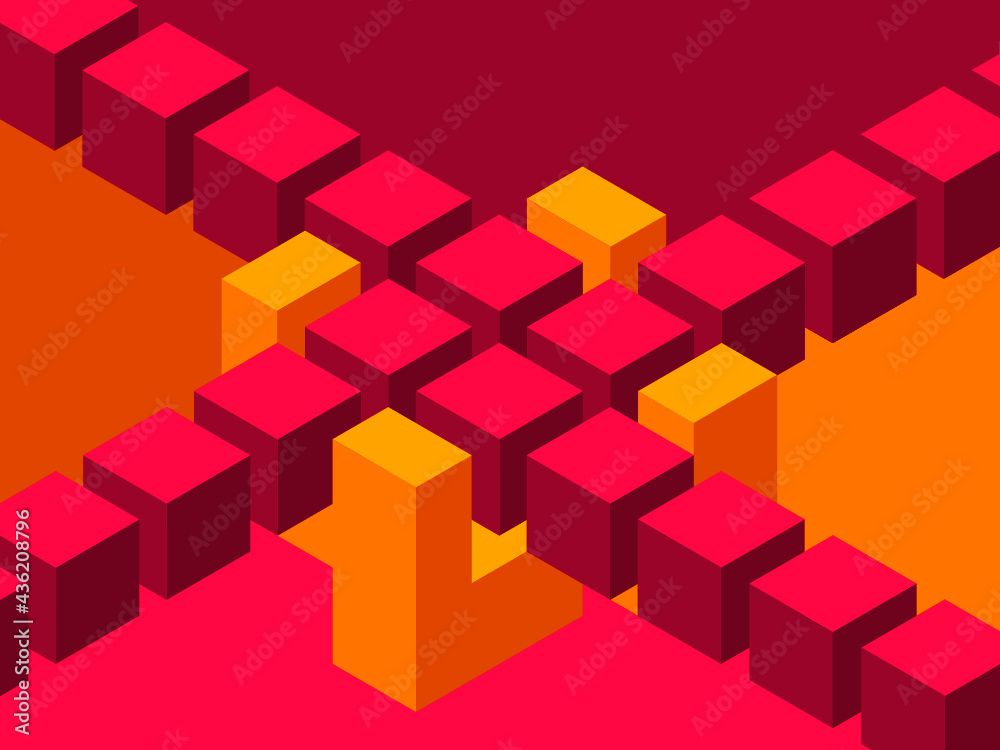 background illustration of sequential cubes background illustration of sequential cubes