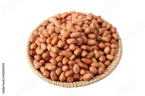 peanuts isolated on white background close up organic healthy food c