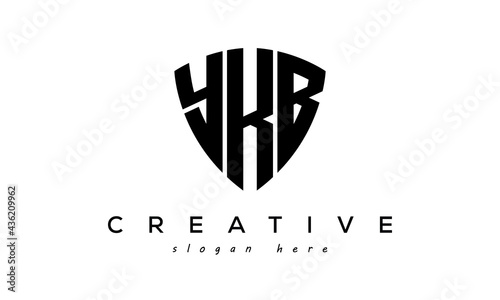 YKB letters creative logo with shield photo