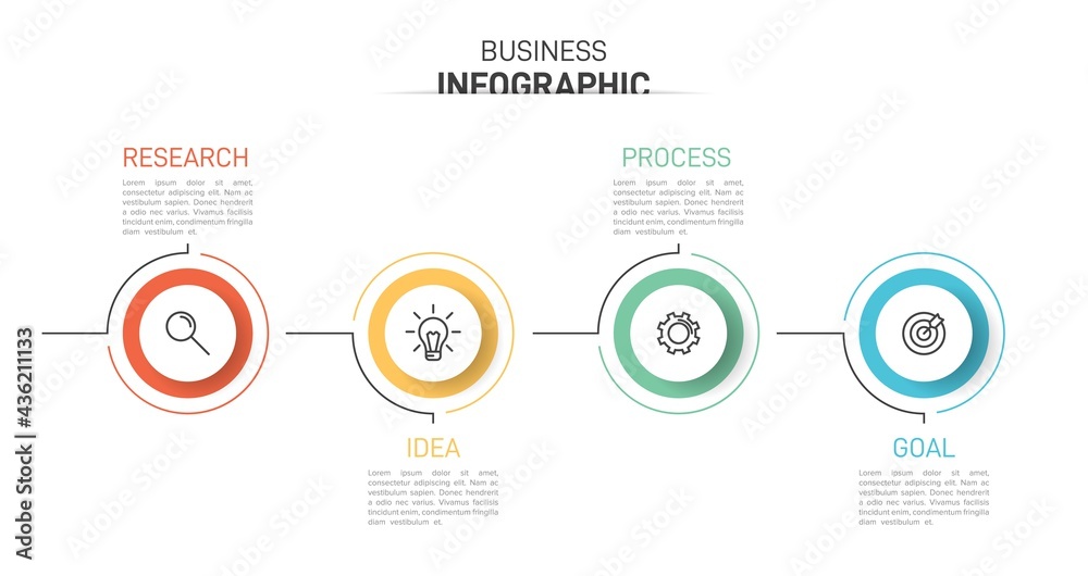 Infographic design with icons and 4 options or steps. Thin line vector. Infographics business concept. Can be used for info graphics, flow charts, presentations, web sites, banners, printed materials. Infographic design with icons and 4 options or steps. Thin line vector. Infographics business concept. Can be used for info graphics, flow charts, presentations, web sites, banners, printed materials.