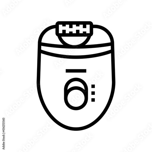 epilator device line icon vector. epilator device sign. isolated contour symbol black illustration