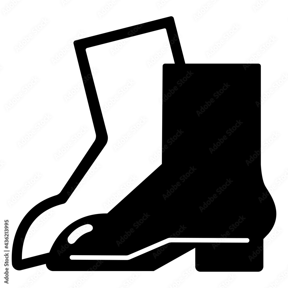 Symbol Wear Foot Protection sign Isolate On White Background Symbol Wear Foot Protection sign Isolate On White Background