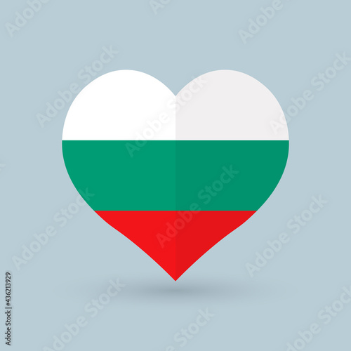 Heart symbol, Bulgarian flag, vector illustration Free Download Heart symbol, Bulgarian flag, vector illustration - GFXLoad