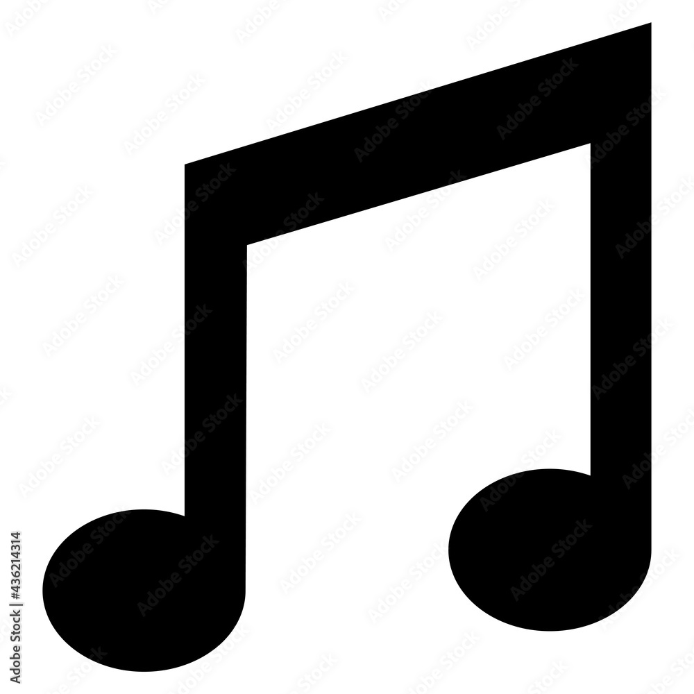 Music Note Icon Symbol Sign Isolate on White Background Music Note Icon Symbol Sign Isolate on White Background