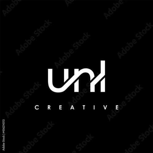 UNL Letter Initial Logo Design Template Vector Illustration