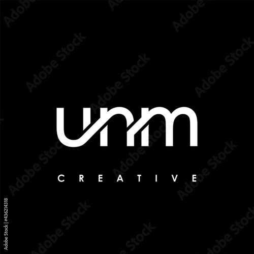 UNM Letter Initial Logo Design Template Vector Illustration