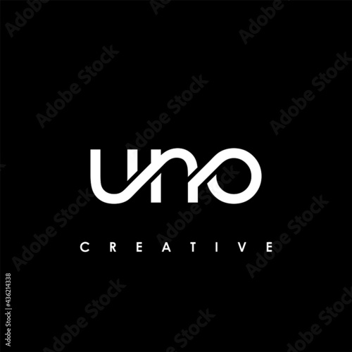 UNO Letter Initial Logo Design Template Vector Illustration