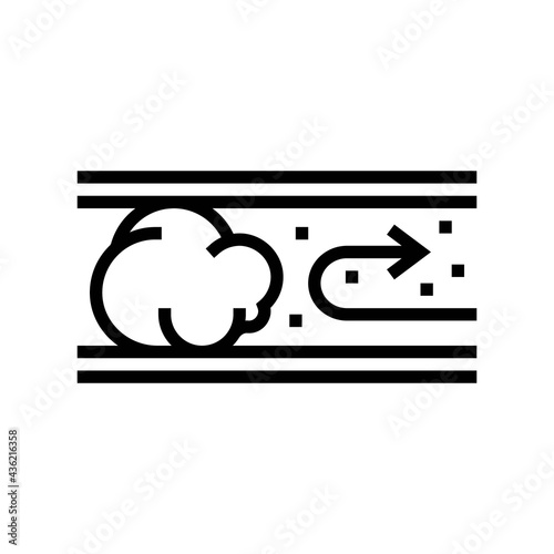 vascular occlusion line icon vector. vascular occlusion sign. isolated contour symbol black illustration