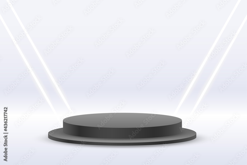 white studio background with product display podium Stock Vector ...