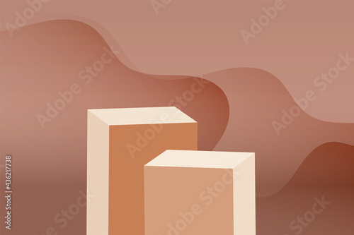 product display with two platform background