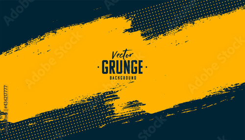 abstract yellow grunge on black background