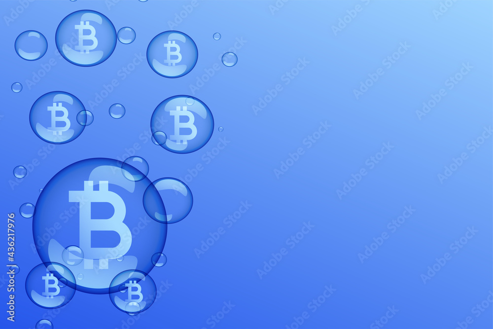 bitcoin bubble market decline concept background bitcoin bubble market decline concept background