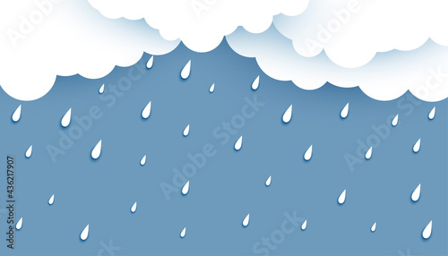 white clouds with rainfall background