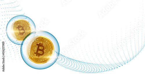 bitcoin cryptocurrency market bubble boom concept