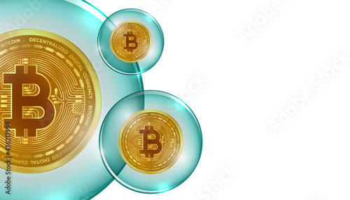 bitcoin cryptocurrency bubble concept background