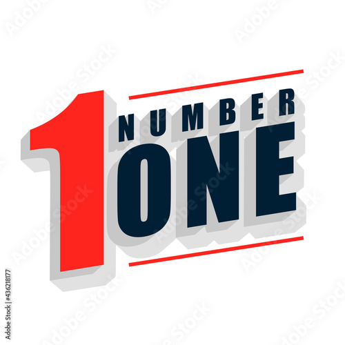 flat number one winner label design