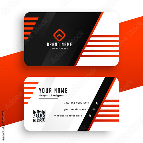 professional red company business card template design