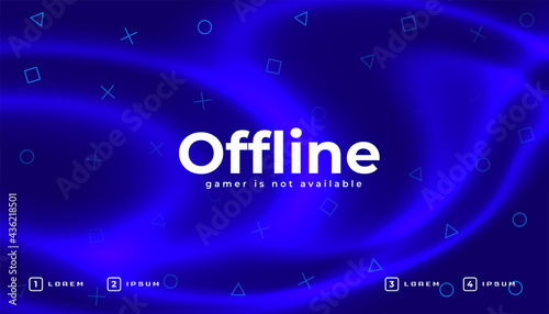 blue offline gaming abstract banner