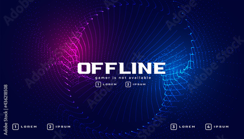 offline gaming banner in particle style