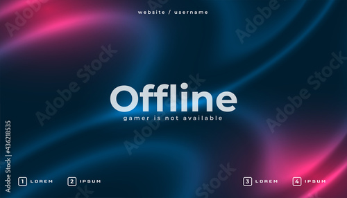 modern currently offline gaming banner design photo